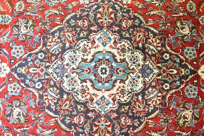 Persisk tæppe - Keshan - 384 x 280 cm - rød
