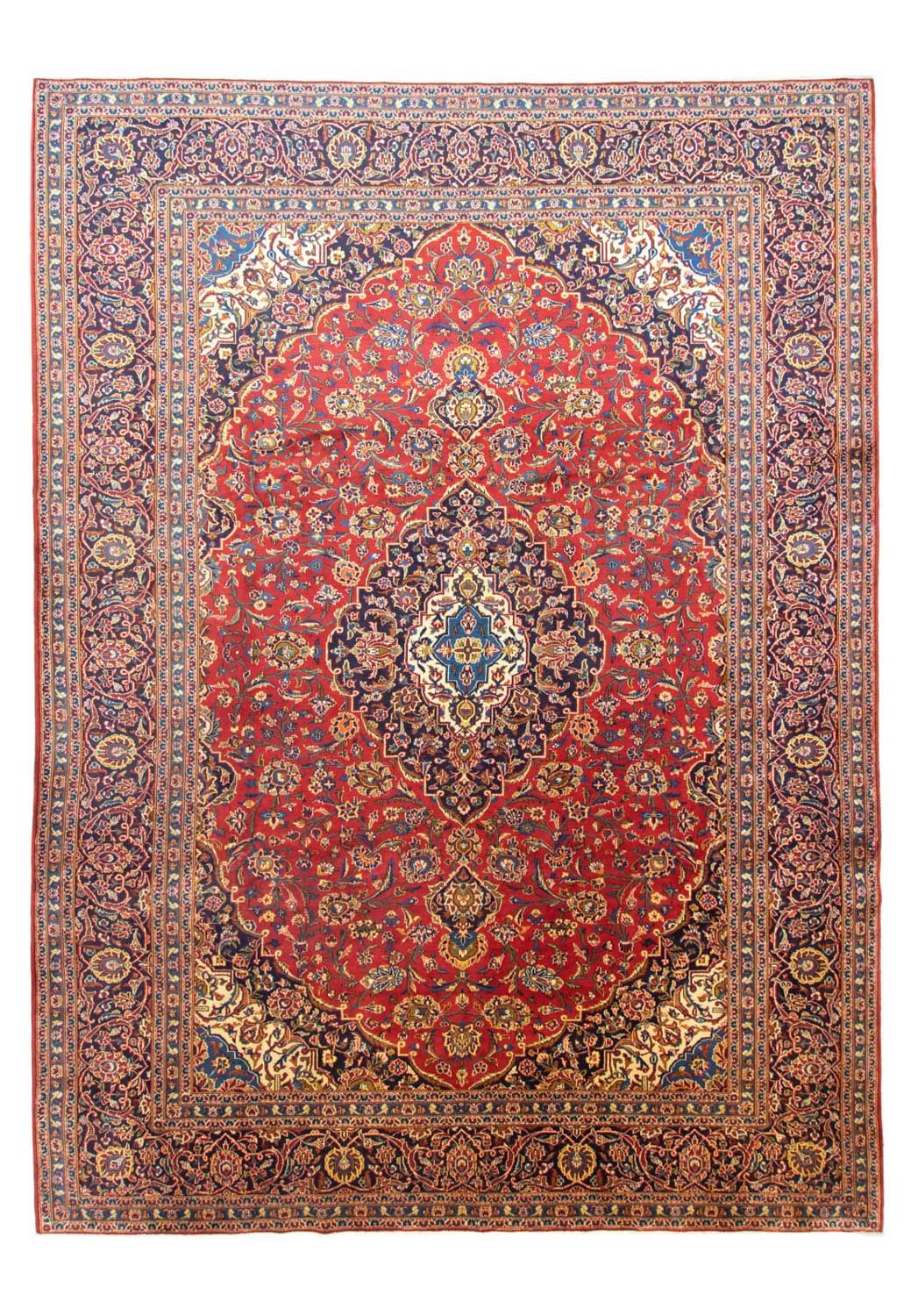 Persisk tæppe - Keshan - 417 x 304 cm - rust