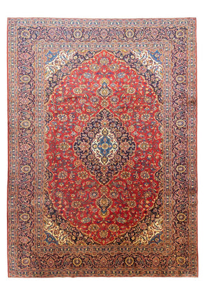 Persisk tæppe - Keshan - 417 x 304 cm - rust