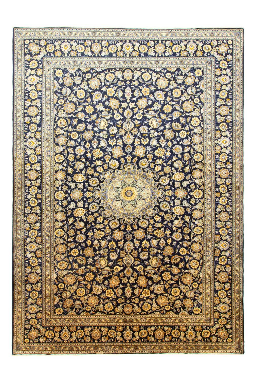 Persisk tæppe - Keshan - 431 x 308 cm - blå