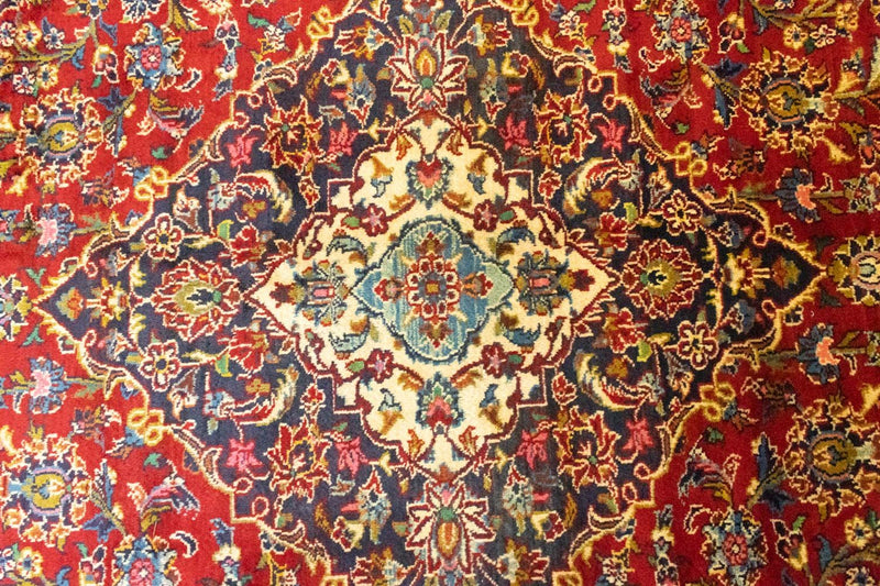 Persisk tæppe - Keshan - 401 x 294 cm - rød