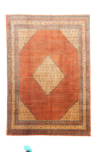 Persisk tæppe - Mir - 300 x 206 cm - orange