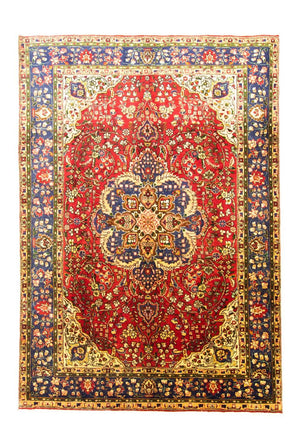 Persisk tæppe - Tabriz - 302 x 212 cm - rød