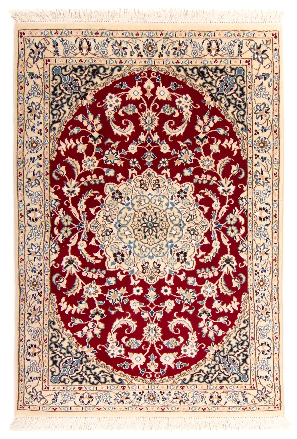 Persisk tæppe - Nain - Royal - 148 x 96 cm - mørkerød