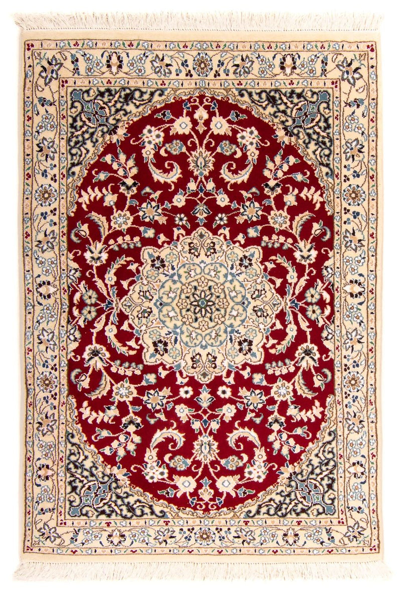 Persisk tæppe - Nain - Royal - 148 x 96 cm - mørkerød