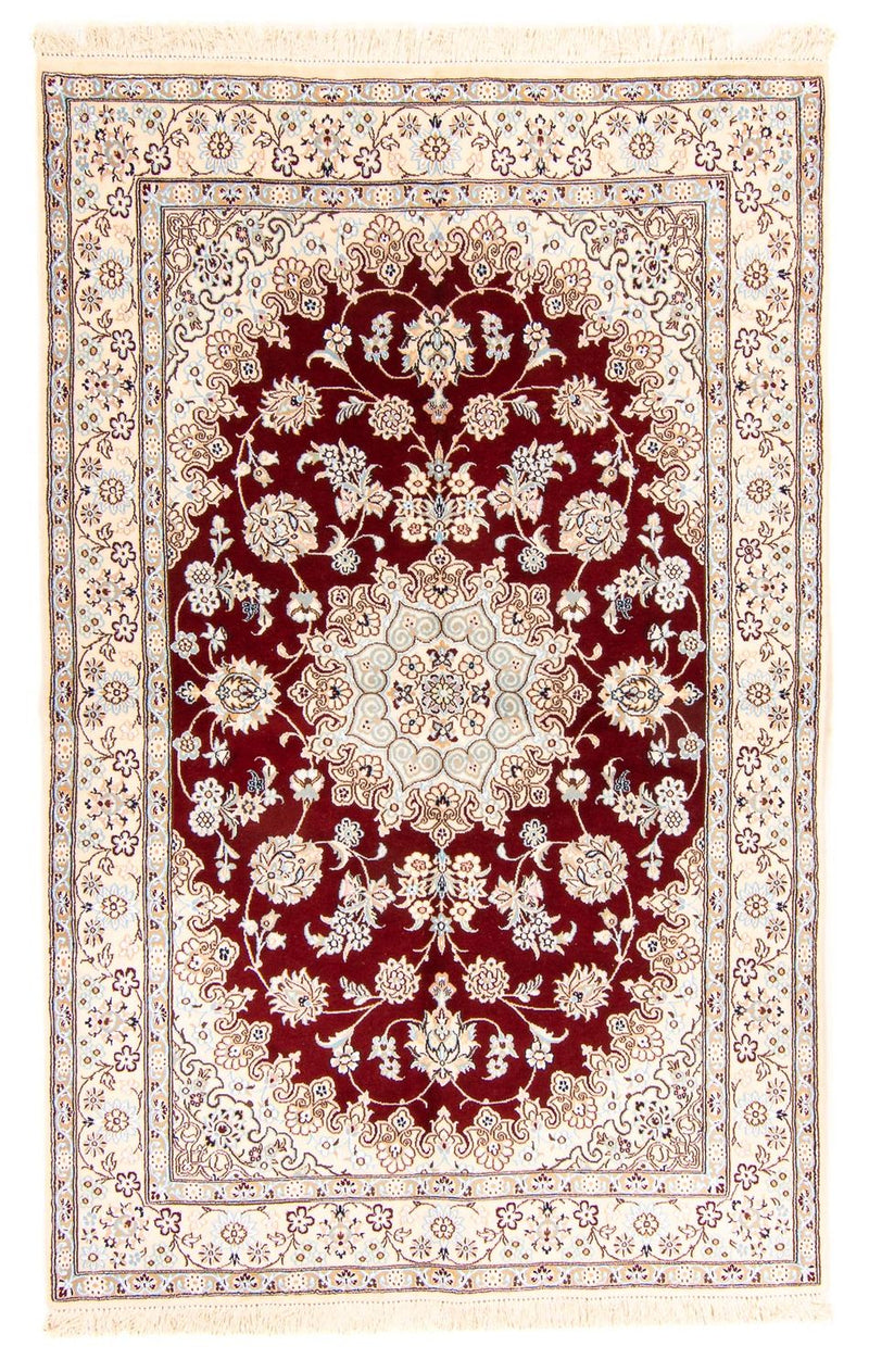 Persisk tæppe - Nain - Royal - 241 x 153 cm - mørkerød