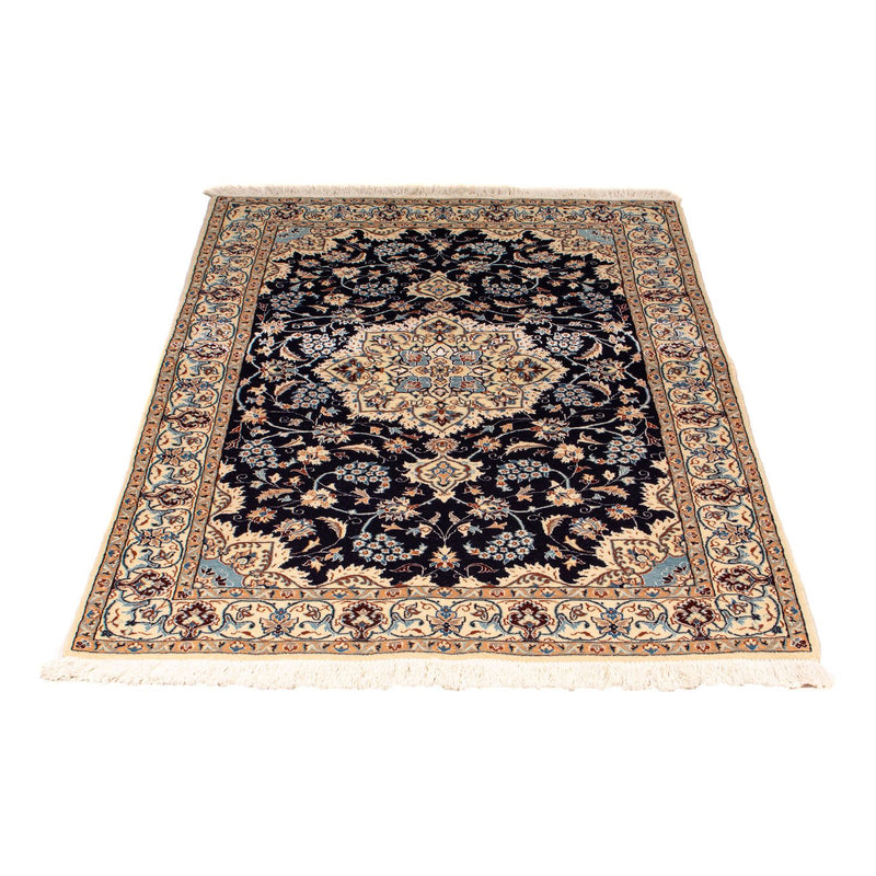 Persisk tæppe - Nain - Premium - 142 x 97 cm - mørkeblå