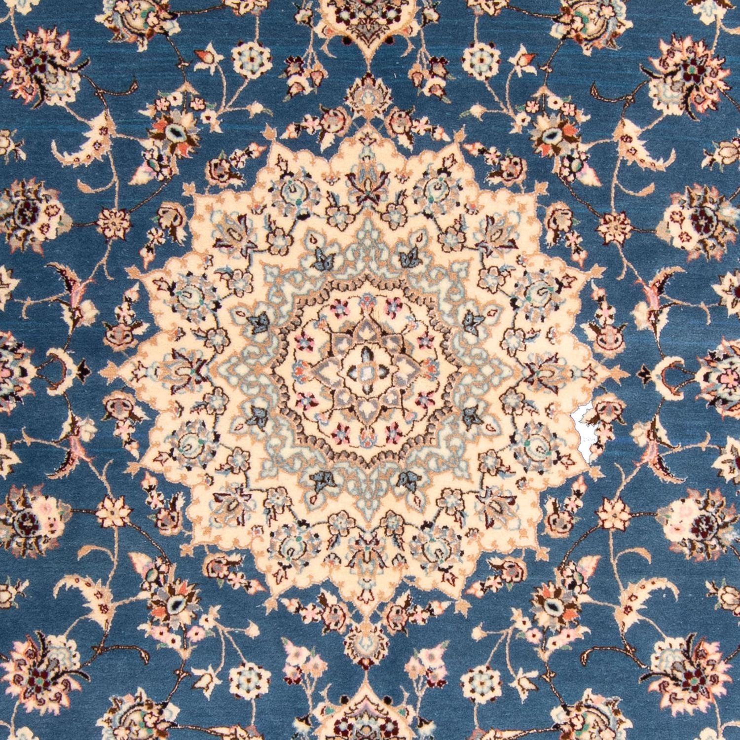 Persisk tæppe - Nain - Premium - 233 x 155 cm - mørkeblå