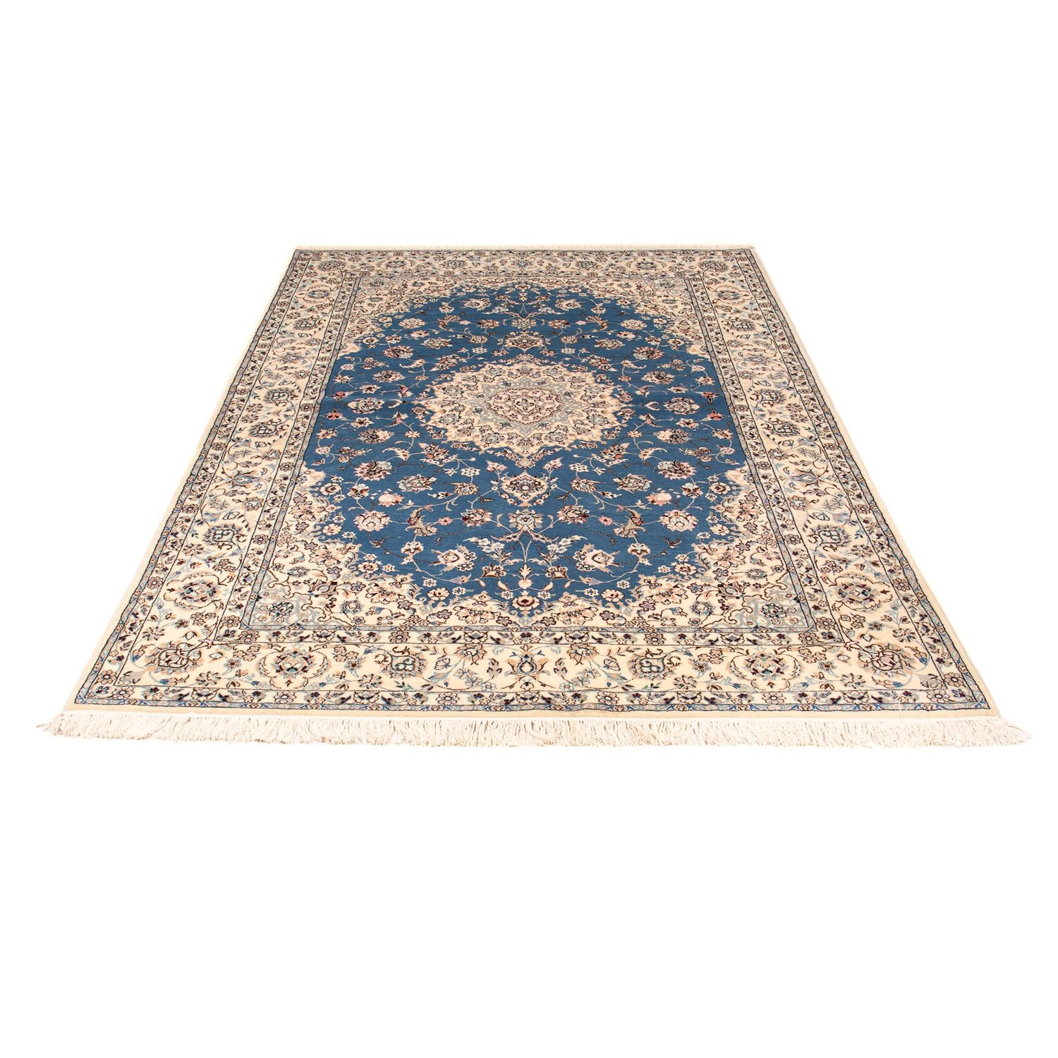 Persisk tæppe - Nain - Premium - 233 x 155 cm - mørkeblå