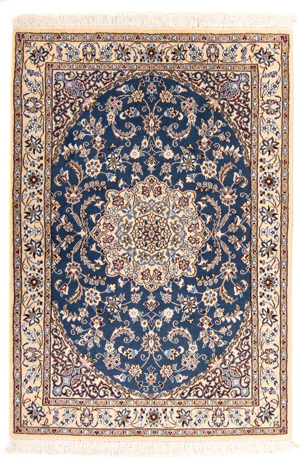 Persisk tæppe - Nain - Royal - 148 x 100 cm - mørkeblå