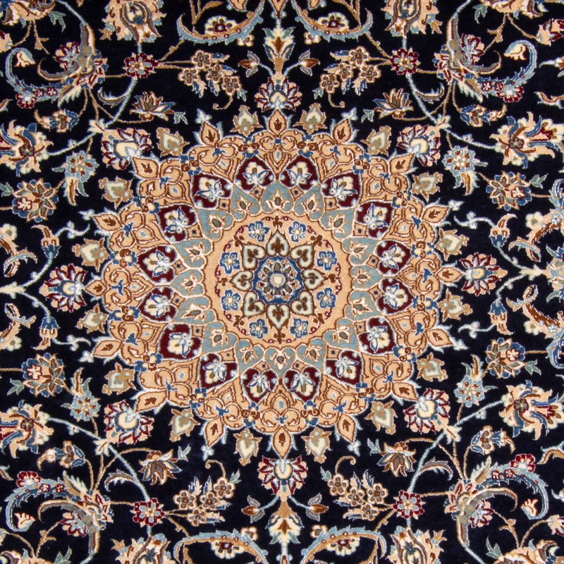 Persisk tæppe - Nain - Premium - 205 x 128 cm - mørkeblå