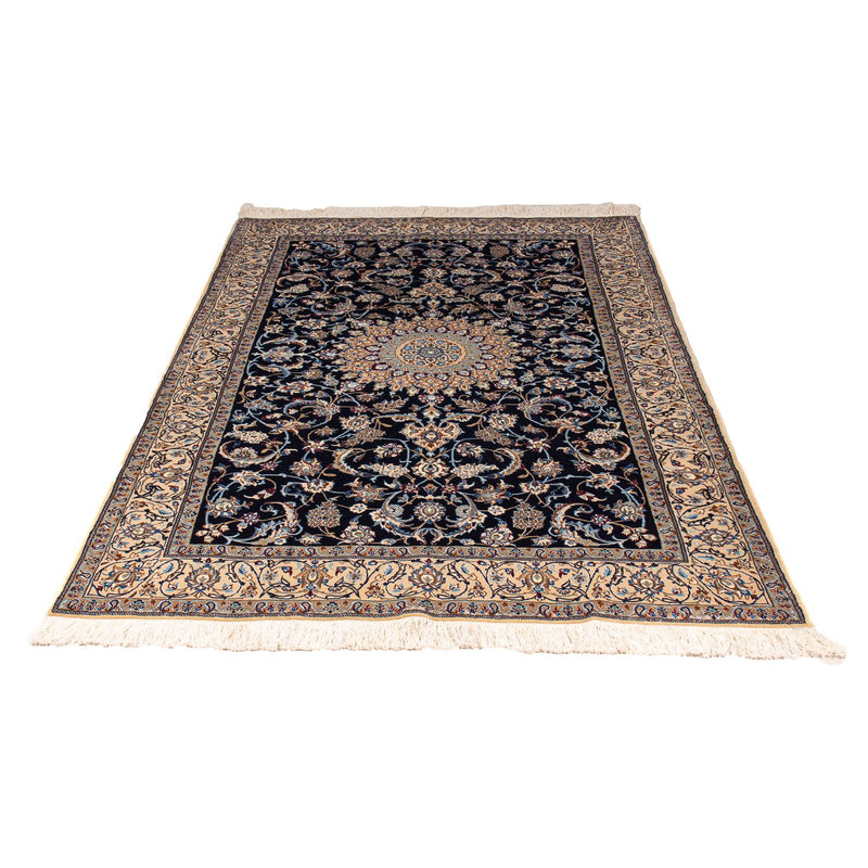 Persisk tæppe - Nain - Premium - 205 x 128 cm - mørkeblå