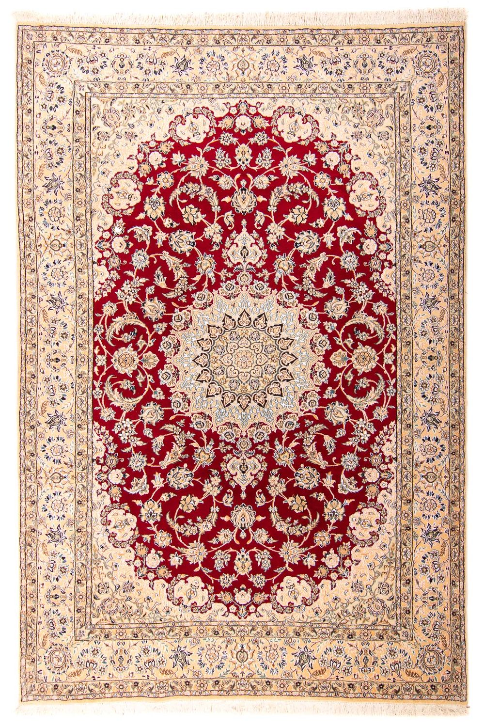 Persisk tæppe - Nain - Royal - 306 x 197 cm - mørkerød