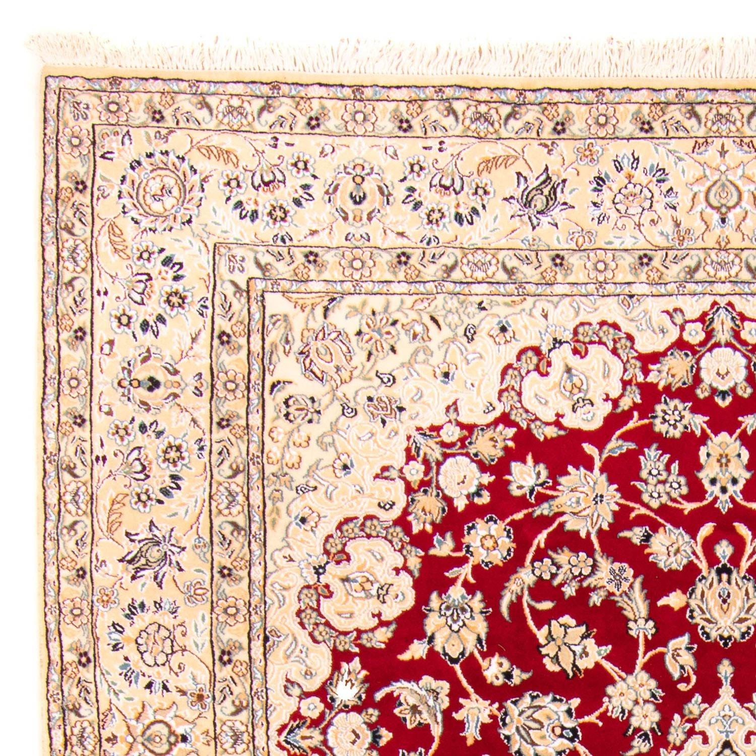 Persisk tæppe - Nain - Royal - 306 x 197 cm - mørkerød