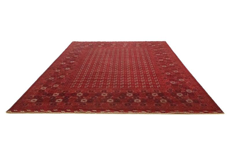 Afghansk tæppe - Bukhara - 390 x 292 cm - mørkerød
