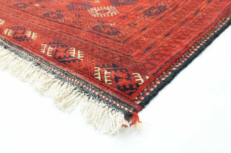 Afghansk tæppe - Bukhara - 342 x 243 cm - mørkerød