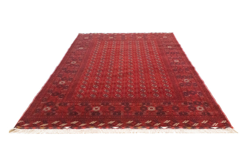 Afghansk tæppe - Bukhara - 301 x 195 cm - mørkerød