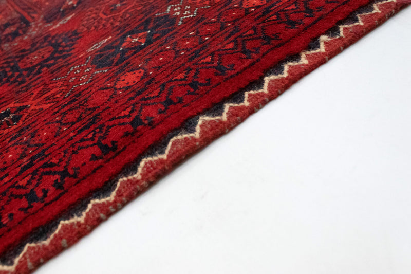 Afghansk tæppe - Bukhara - 298 x 200 cm - mørkerød