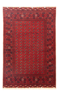 Afghansk tæppe - Bukhara - 299 x 198 cm - mørkerød
