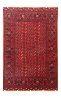 Afghansk tæppe - Bukhara - 299 x 198 cm - mørkerød