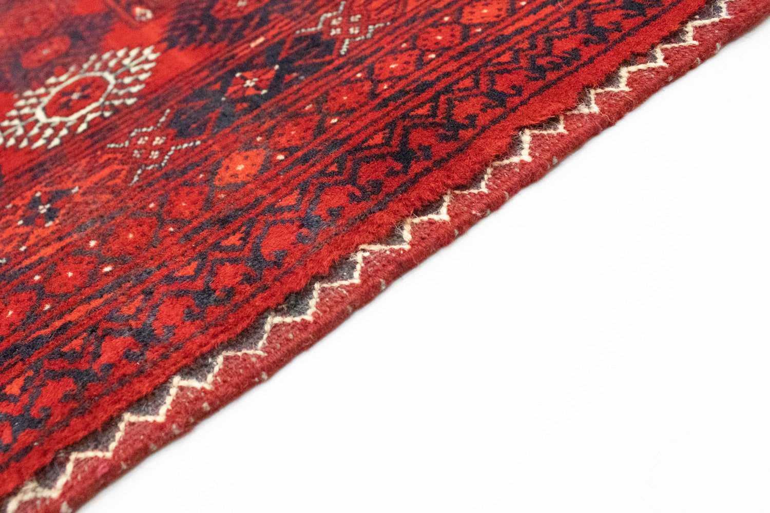 Afghansk tæppe - Bukhara - 299 x 198 cm - mørkerød