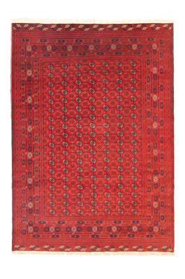 Afghansk tæppe - Bukhara - 288 x 202 cm - mørkerød