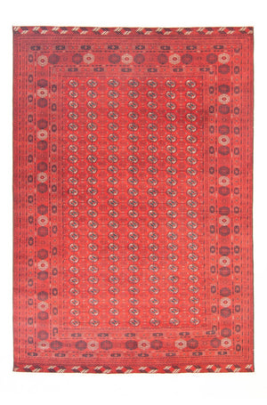 Afghansk tæppe - Bukhara - 294 x 203 cm - mørkerød