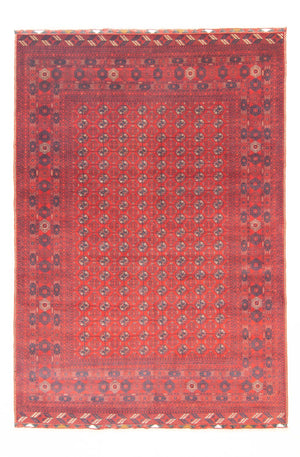 Afghansk tæppe - Bukhara - 294 x 200 cm - mørkerød