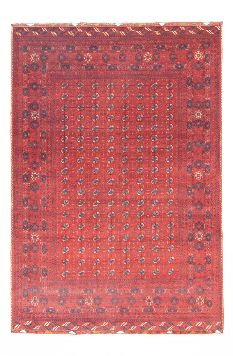Afghansk tæppe - Bukhara - 294 x 200 cm - mørkerød