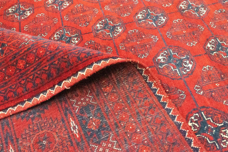 Afghansk tæppe - Bukhara - 294 x 200 cm - mørkerød