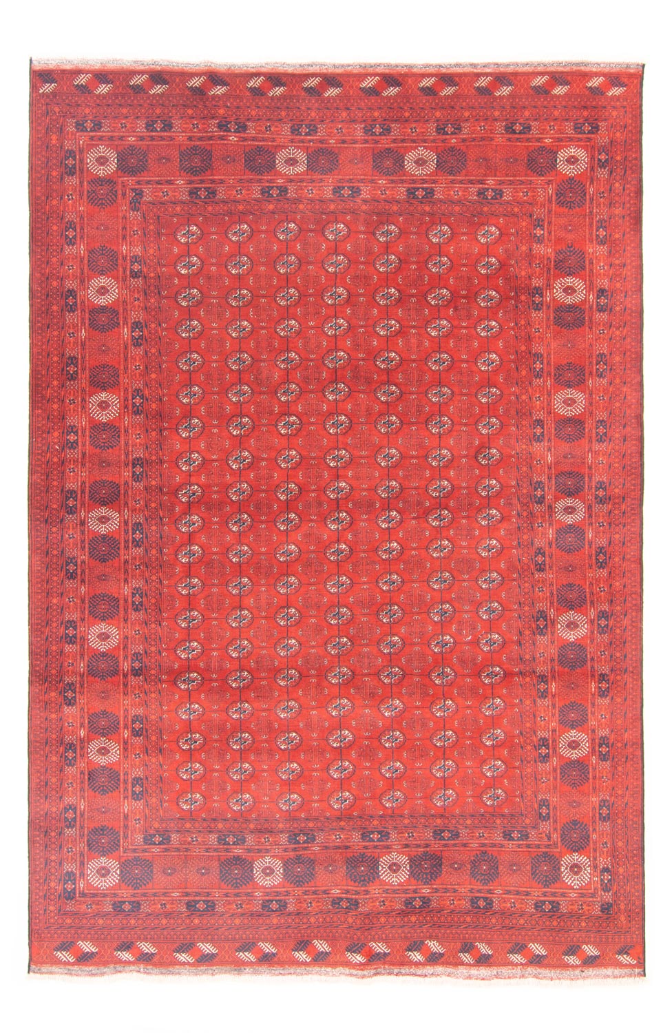 Afghansk tæppe - Bukhara - 292 x 196 cm - mørkerød