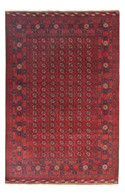 Afghansk tæppe - Bukhara - 301 x 196 cm - mørkerød