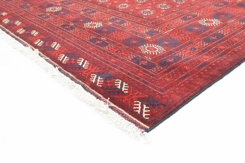 Afghansk tæppe - Bukhara - 301 x 196 cm - mørkerød