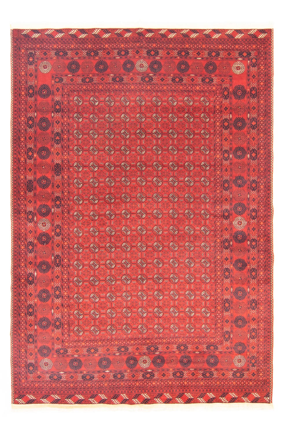 Afghansk tæppe - Bukhara - 295 x 199 cm - mørkerød
