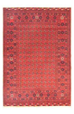 Afghansk tæppe - Bukhara - 295 x 199 cm - mørkerød