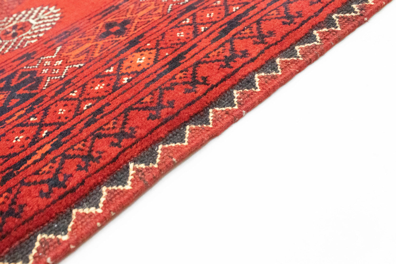 Afghansk tæppe - Bukhara - 295 x 199 cm - mørkerød
