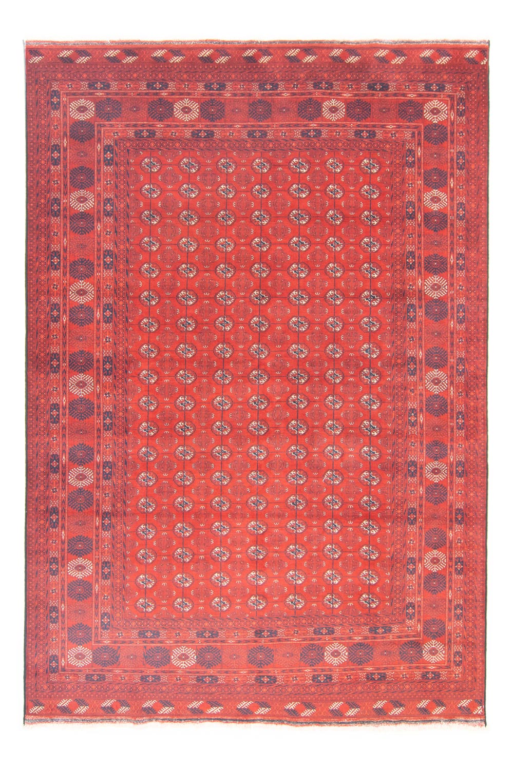 Afghansk tæppe - Bukhara - 297 x 198 cm - mørkerød