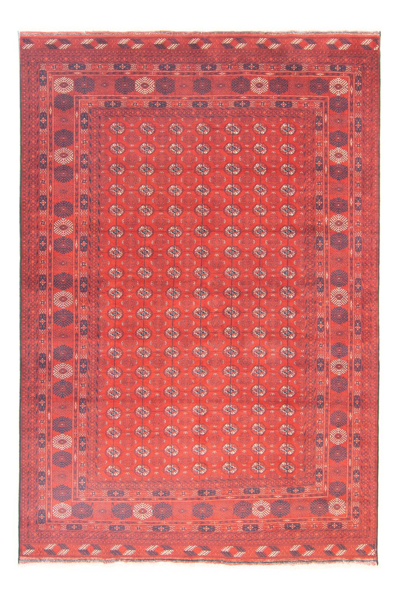 Afghansk tæppe - Bukhara - 297 x 198 cm - mørkerød
