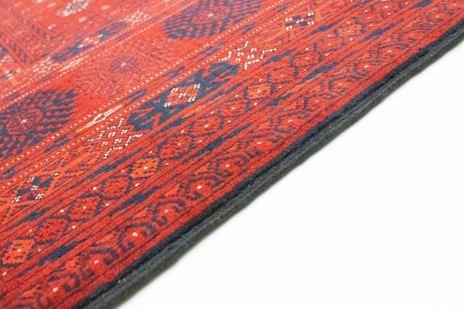Afghansk tæppe - Bukhara - 297 x 198 cm - mørkerød