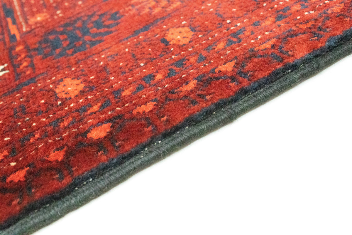 Løber Afghansk tæppe - Bukhara - 294 x 84 cm - mørkerød