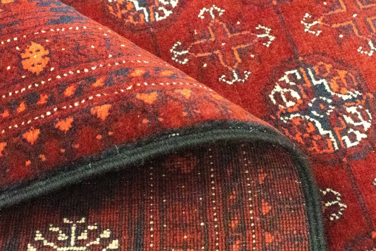 Løber Afghansk tæppe - Bukhara - 294 x 84 cm - mørkerød