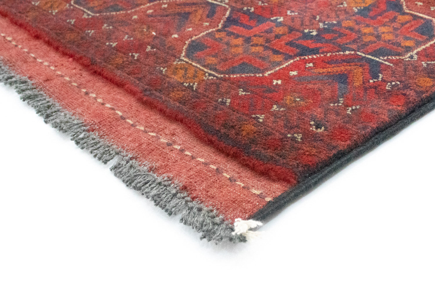Løber Afghansk tæppe - Kunduz - 294 x 80 cm - rød