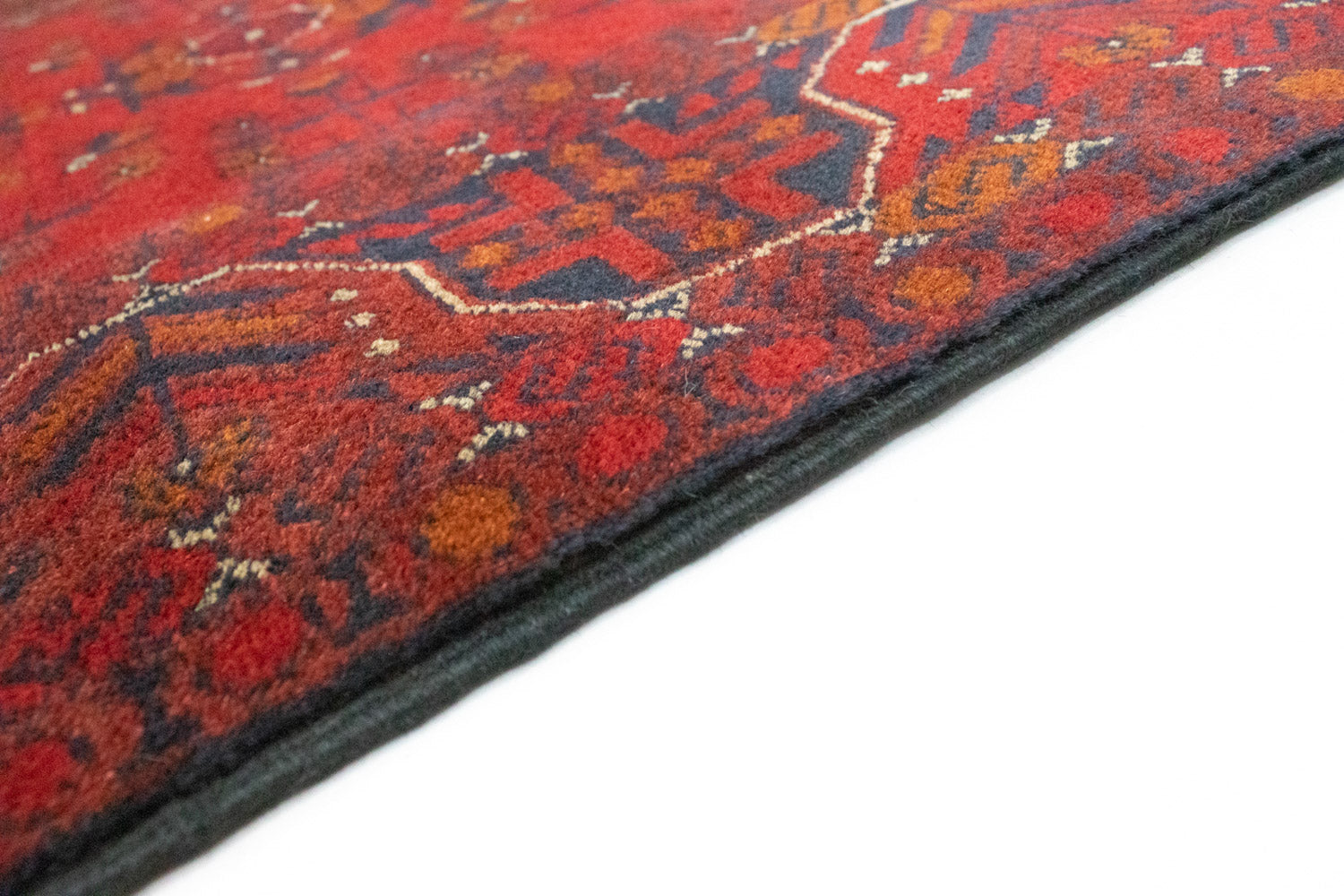 Løber Afghansk tæppe - Kunduz - 294 x 80 cm - rød