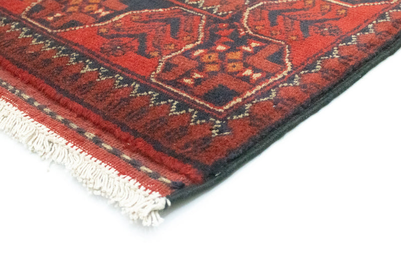 Løber Afghansk tæppe - Kunduz - 285 x 80 cm - rød