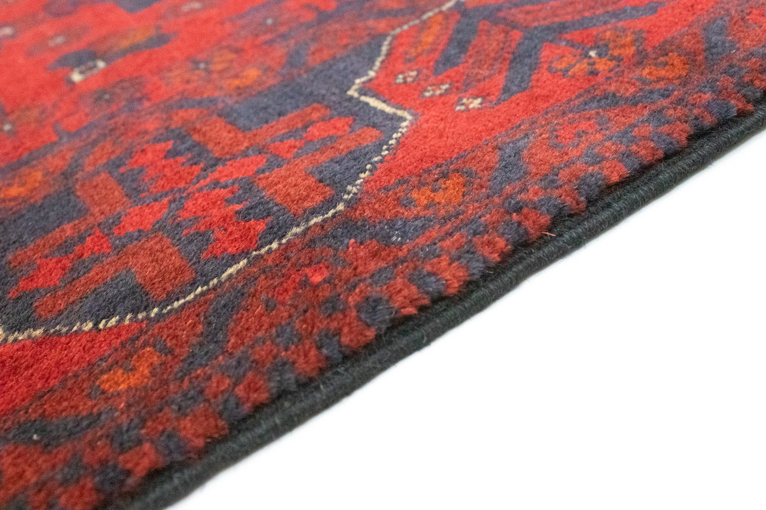 Løber Afghansk tæppe - Kunduz - 297 x 79 cm - rød