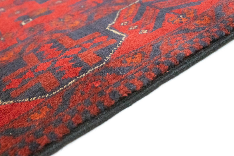Løber Afghansk tæppe - Kunduz - 297 x 79 cm - rød