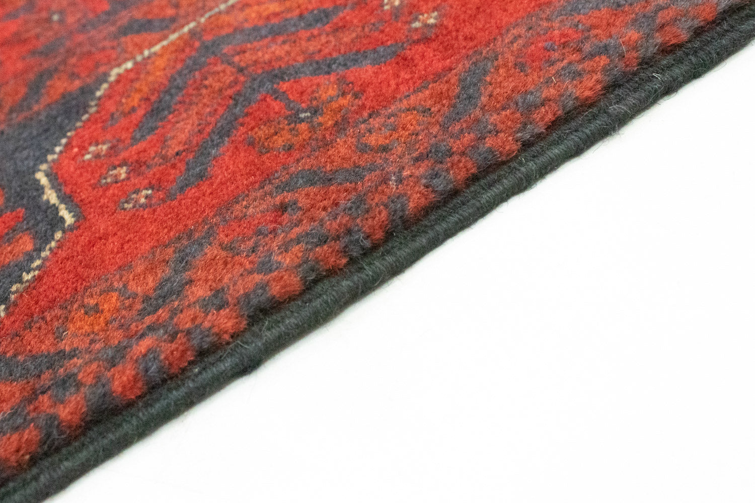 Løber Afghansk tæppe - Kunduz - 296 x 77 cm - rød