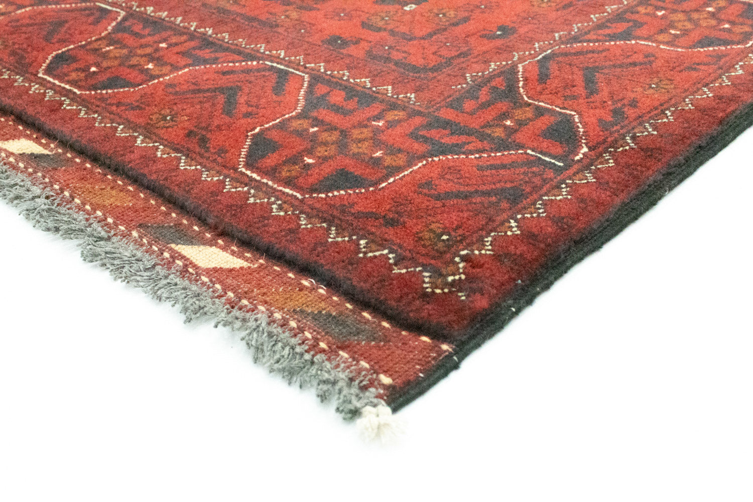 Løber Afghansk tæppe - Kunduz - 302 x 78 cm - rød