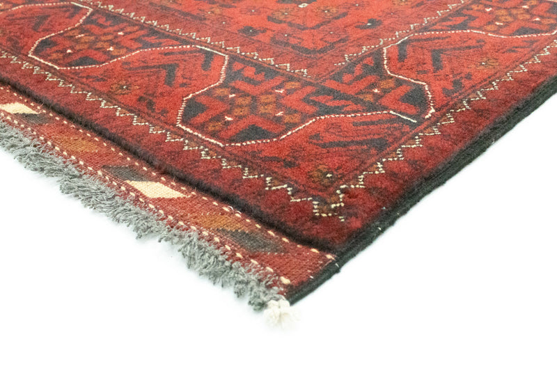 Løber Afghansk tæppe - Kunduz - 302 x 78 cm - rød