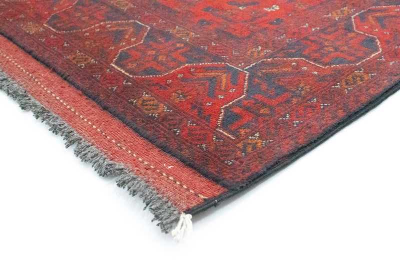 Løber Afghansk tæppe - Kunduz - 297 x 74 cm - rød